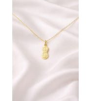 Kişiye Özel Yer Fıstığı Peanut Kolye 925K Gümüş (Gold)
