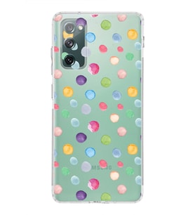 PrintiFy Samsung Galaxy S20 FE ile Uyumlu 1mm Slim Fit Water Color 6 Baskılı Şeffaf  Kılıf