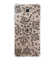 Samsung Galaxy J7 Prime  Köşe Korumalı Antişok Kapak Nostalji Desen Tasarımlı Şeffaf  Kılıf