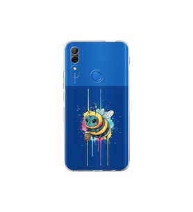 Huawei P Smart S ile uyumlu Splash arı tasarımlı şeffaf silikon kılıf