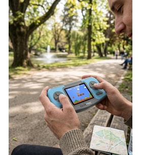 Taşınabilir Klasik Oyun Konsolu TV Bağlantılı Dahili Oyunlu Şarjlı Game Console