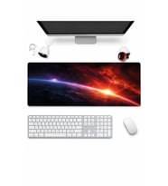 SonicTouch Klavye Mousepad 32x70cm Dikişsiz Pürüzsüz Sıvı Geçirmez Kaymaz Taban Galaktik Gün Doğumu