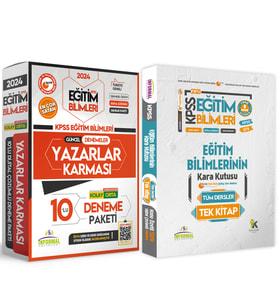 KPSS Eğitim Bilimleri KARAKUTU TEK KİTAP ve 10lu Yazarlar Karması Tamamı Çözümlü