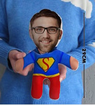 BK Gift Kişiye Özel Fotoğraflı Erkek Süper Kahraman Bebek Yastık-15, Sevgiliye Hediye, Erkeğe Hediye, Doğum Günü Hediyesi, Öğretmenler Günü