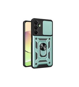 Samsung Galaxy A16 5G Kılıf Pars Lens Yüzüklü Silikon - Yeşil