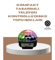 Taşınabilir Bluetooth Disko Topu Uzaktan Kumandalı Işık Efektleri