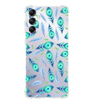 PrintiFy Samsung Galaxy A14 Uyumlu Nazar Boncuğu 3 Baskılı Şeffaf Köşe Korumalı Antişok Kılıf