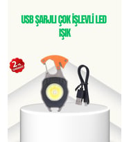 Çok İşlevli USB Şarjlı Anahtarlık Fener