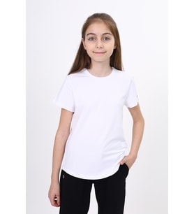 Toontoy Kız Çocuk Baskılı Tişört (Beyaz)