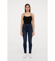 Kadın Yüksek Bel Dar Paça Skinny Fit Likralı Mavi Jean Pantolon