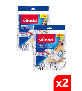 2 Paket Turbo 3in1 Mikrofiber Yedek Paspas, Temizlikte Güç ve Konfor