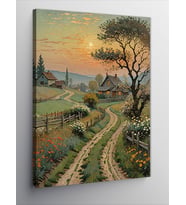Kanvas Tablo Kır Evine Giden Yol