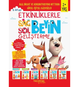 Etkinliklerle Sağ Beyin Sol Beyin Geliştirme (2+ Yaş) 6’lı Set