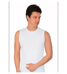 LİKRALI SIFIR KOL ATLET (Beyaz)
