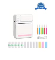 Mini Taşınabilir Yazıcı 13 Rulo Kağıtlı Mürekkepsiz Etiket Yazıcısı Mini Termal Yazıcı