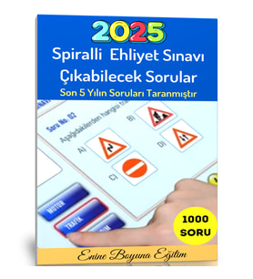 Ehliyet Sınavı Çıkabilecek Soruları (Spiralli -A5)