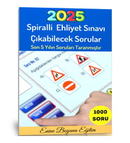 Ehliyet Sınavı Çıkabilecek Soruları (Spiralli -A5)