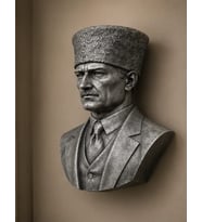 ATATÜRK Duvar Büstü Duvar Heykeli Dekoratif Asma Duvar Heykelleri 25 CM M2