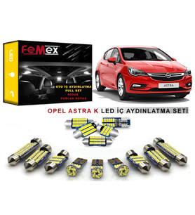 Opel Astra K LED İç Aydınlatma Ampul Seti FEMEX Parlak Beyaz