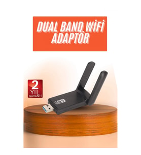 Mey İthalat® Wifi Alıcı Dual Band Usb 3.0 Adaptör Kablosuz Windows 7/8/10/11