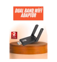 Mey İthalat® Wifi Alıcı Dual Band Usb 3.0 Adaptör Kablosuz Windows 7/8/10/11