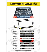 Motor Plakalık 1  Adet Motorsiklet Takmatik Kişiye Özel Plakalık