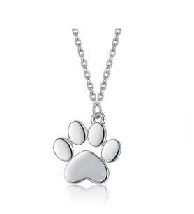 Kedi Köpek Patili Gümüş Kolye