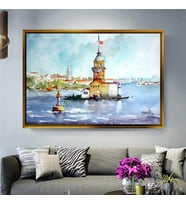 Altın Çerçeveli dekoratif tablo a579 (Gold)