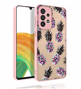 Samsung Galaxy A33 5G Kılıf Desenli Parlak Nora Kapak (Renksiz)
