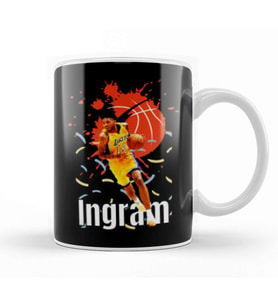 Brandon Ingram Vintage Art   Legend Basketball Gift Vintage Retro Style Kupa Bardak Porselen