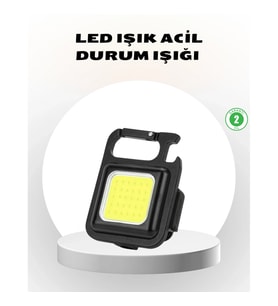 Mey İthalat® Süper Parlak 800 Lümen LED Fener – USB Şarjlı, 3 Işık Modlu, Mini Taşınabilir ve Anahta