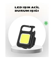 Mey İthalat® Süper Parlak 800 Lümen LED Fener – USB Şarjlı, 3 Işık Modlu, Mini Taşınabilir ve Anahta