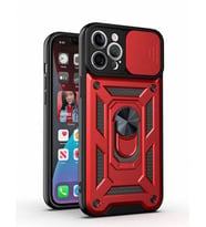 Kızaklı Tank Kılıf Apple iPhone 11 Pro Max Kırmızı