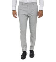 Slim Fit Kareli Kumaş Gri Erkek Pantolon - Wessi (Siyah)