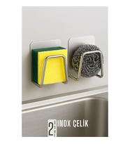 Inox Bulaşık Sübgerlik Stant- Mutfak Askısı Profesyonel 2 li SET