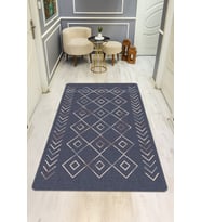 Modern Desenli Dijital Baskı Kaymaz Taban Halı H0180