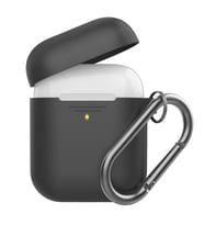 AirPods Kılıf Tutucu Kemer Klipsli Mat Kaymaz Silikon AirPods 1-2 Nesil Uyumlu Kılıf PT06-F