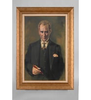 Çerçeveli Paspartulu Atatürk Tablo a248 (Gold)