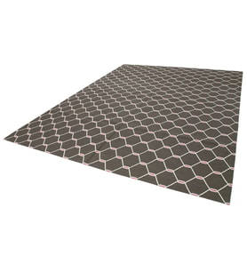 Füme Renkli Modern Geometrik Stil Şık Salon Kilimi El Dokuma Özel Tasarım Mutfak Alanı