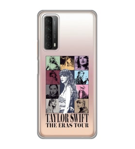 Huawei P Smart 2021 Uyumlu Taylor Swift Desenli Şeffaf Telefon Kılıfı