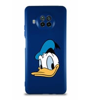 Xiaomi Mi 10T Lite Soft Premier Kapak Donald Duck-B Tasarımlı Silikon Kılıf - Lacivert (Şeffaf)