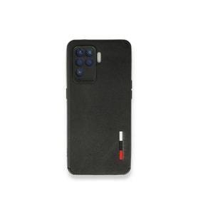 Çınarcık Dev Oppo Reno 5 Lite Kılıf Loop Deri Silikon - Siyah