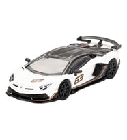 Lamborghini Aventador SVJ 63 Bianco Asopo LHD 1:64 Diecast Model Araba