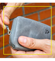 RİCH SMİTH ® MİNİ FERMUARLI CÜZDAN HAKİKİ DERİ / 10607 GRİ (DUMANLI)