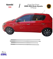 Hyundai i20 Krom Cam Çıtası 4 prç. 2008-2014 ARASI P. Çelik