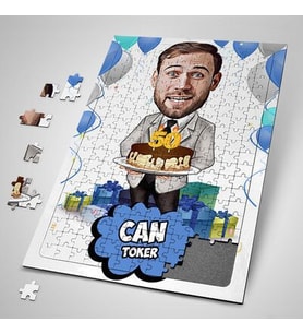 Kişiye Özel İyi Ki Doğdun Karikatürlü Puzzle
