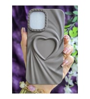 Iphone 16 Uyumlu 3D Kalpli Kahverengi Silikon Kılıf