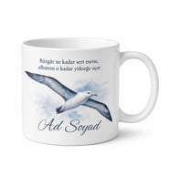 Albatros Temalı Baskılı Kupa Bardak Hediye Özel Tasarım Porselen Mug