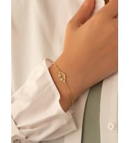 DKMN Gümüş Üçüncü Göz Çakra Gümüş Bileklik Kadın Gümüş Bileklik (Gold)