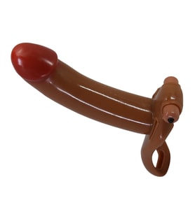 Lilitu Shop 17,1 cm Titreşimli Belden Bağlamalı İçi Boş 4,5 cm Dolgulu Strapon Dildo - Bradden